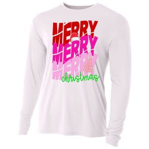 Merry Christmas Cute Holiday Gift Cooling Performance Long Sleeve Crew