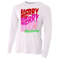 Merry Christmas Cute Holiday Gift Cooling Performance Long Sleeve Crew