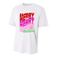 Merry Christmas Cute Holiday Gift Youth Performance Sprint T-Shirt