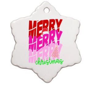 Merry Christmas Cute Holiday Gift Ceramic Star Ornament