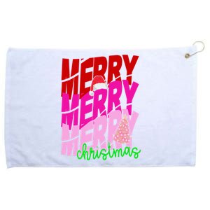 Merry Christmas Cute Holiday Gift Grommeted Golf Towel