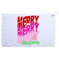 Merry Christmas Cute Holiday Gift Grommeted Golf Towel