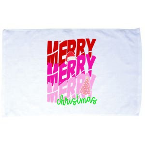 Merry Christmas Cute Holiday Gift Microfiber Hand Towel