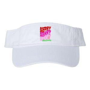 Merry Christmas Cute Holiday Gift Valucap Bio-Washed Visor