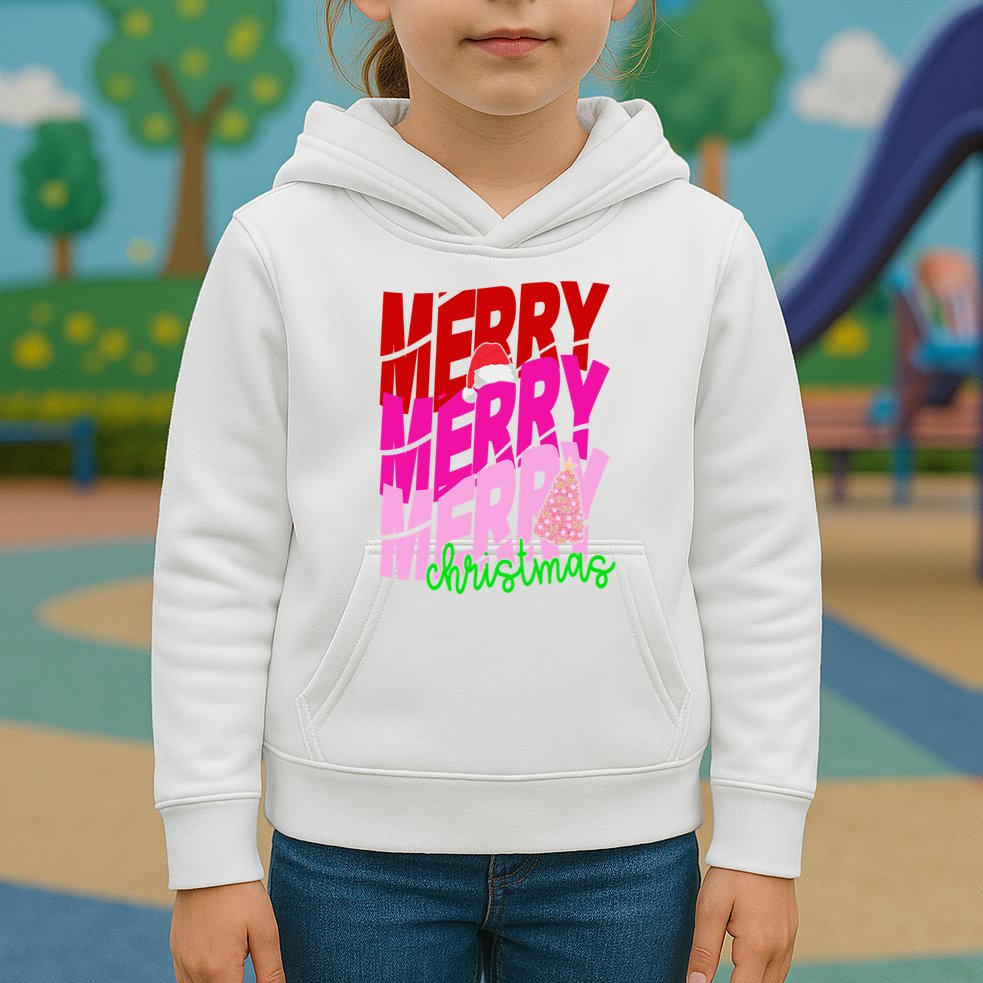 Merry Christmas Cute Holiday Gift Kids Hoodie