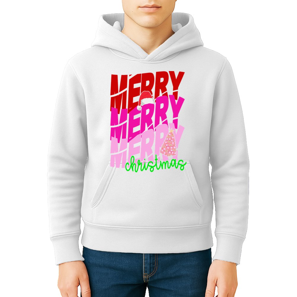 Merry Christmas Cute Holiday Gift Kids Hoodie