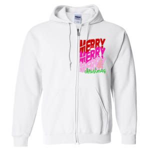 Merry Christmas Cute Holiday Gift Full Zip Hoodie