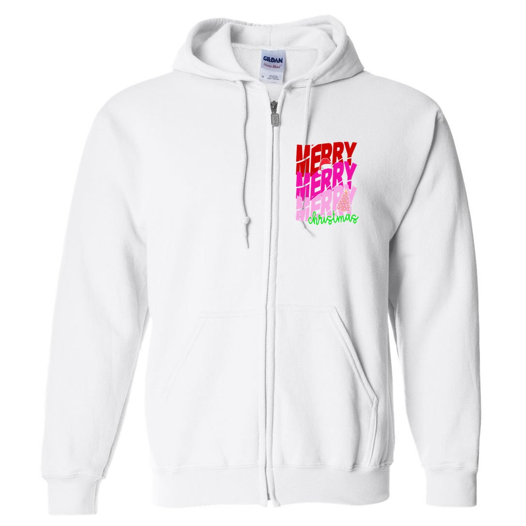 Merry Christmas Cute Holiday Gift Full Zip Hoodie