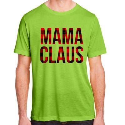 Mama Claus Christmas Buffalo Plaid Xmas Mom Santa Gift Adult ChromaSoft Performance T-Shirt