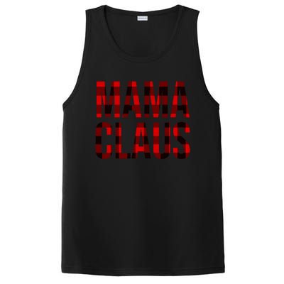 Mama Claus Christmas Buffalo Plaid Xmas Mom Santa Gift PosiCharge Competitor Tank