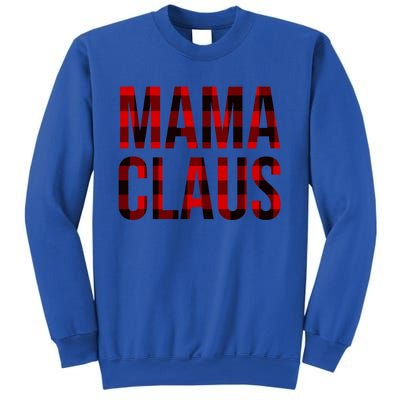 Mama Claus Christmas Buffalo Plaid Xmas Mom Santa Gift Sweatshirt