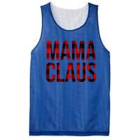 Mama Claus Christmas Buffalo Plaid Xmas Mom Santa Gift Mesh Reversible Basketball Jersey Tank