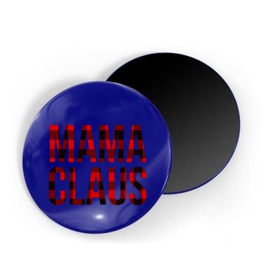 Mama Claus Christmas Buffalo Plaid Xmas Mom Santa Gift Magnet