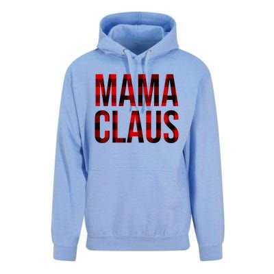 Mama Claus Christmas Buffalo Plaid Xmas Mom Santa Gift Unisex Surf Hoodie