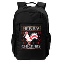 Merry Chickmas Chicken Ugly Christmas Sweater Daily Commute Backpack