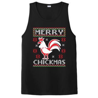 Merry Chickmas Chicken Ugly Christmas Sweater PosiCharge Competitor Tank