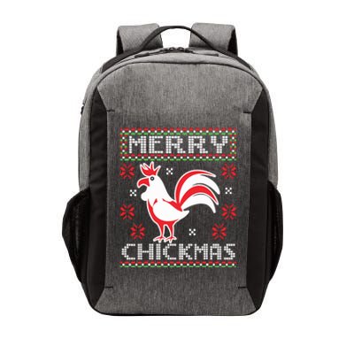 Merry Chickmas Chicken Ugly Christmas Sweater Vector Backpack