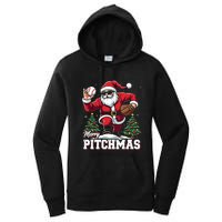 Merry Christmas Cute Gift Merry Pitchmas Baseball Pitcher Santa Claus Women's Pullover Hoodie