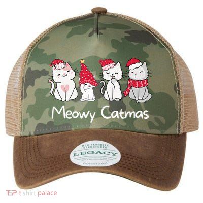Meowy Catmas Cute, Funny Cat Christmas - Merry Catmas Legacy Tie Dye Trucker Hat