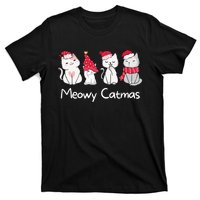 Meowy Catmas Cute, Funny Cat Christmas - Merry Catmas T-Shirt