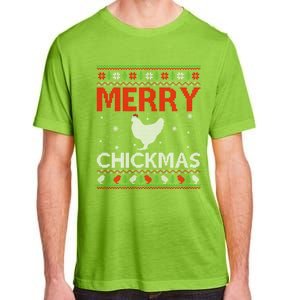 Merry Chickmas Chicken Xmas Gift Ugly Chicken Christmas Cool Gift Adult ChromaSoft Performance T-Shirt