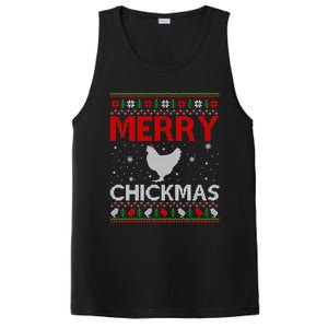 Merry Chickmas Chicken Xmas Gift Ugly Chicken Christmas Cool Gift PosiCharge Competitor Tank