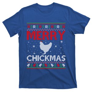 Merry Chickmas Chicken Xmas Gift Ugly Chicken Christmas Cool Gift T-Shirt