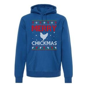 Merry Chickmas Chicken Xmas Gift Ugly Chicken Christmas Cool Gift Premium Hoodie