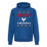 Merry Chickmas Chicken Xmas Gift Ugly Chicken Christmas Cool Gift Premium Hoodie