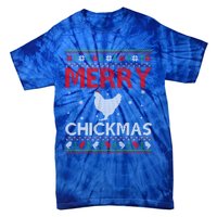 Merry Chickmas Chicken Xmas Gift Ugly Chicken Christmas Cool Gift Tie-Dye T-Shirt