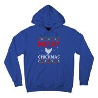 Merry Chickmas Chicken Xmas Gift Ugly Chicken Christmas Cool Gift Tall Hoodie