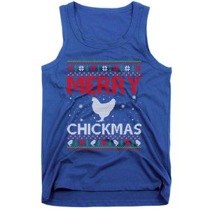 Merry Chickmas Chicken Xmas Gift Ugly Chicken Christmas Cool Gift Tank Top