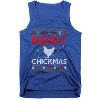 Merry Chickmas Chicken Xmas Gift Ugly Chicken Christmas Cool Gift Tank Top