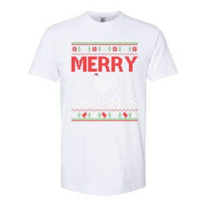 Merry Chickmas Chicken Xmas Gift Ugly Chicken Christmas Cool Gift Softstyle CVC T-Shirt