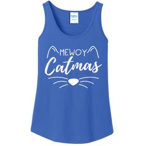 Meowy Catmas Cat Lover Christmas Outfit Funny Pajama Meaningful Gift Ladies Essential Tank