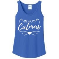 Meowy Catmas Cat Lover Christmas Outfit Funny Pajama Meaningful Gift Ladies Essential Tank