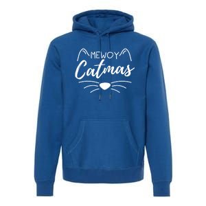 Meowy Catmas Cat Lover Christmas Outfit Funny Pajama Meaningful Gift Premium Hoodie