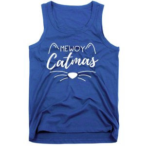 Meowy Catmas Cat Lover Christmas Outfit Funny Pajama Meaningful Gift Tank Top