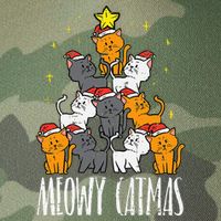 Meowy Catmas Cat Christmas Tree Xmas Legacy Tie Dye Trucker Hat