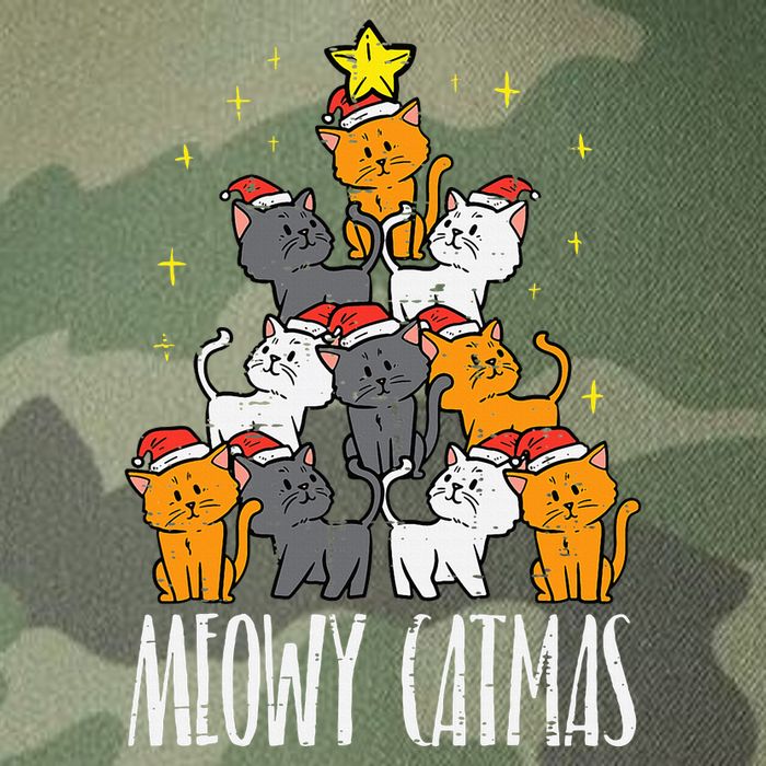 Meowy Catmas Cat Christmas Tree Xmas Legacy Tie Dye Trucker Hat