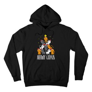 Meowy Catmas Cat Christmas Tree Xmas Hoodie