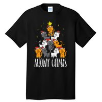 Meowy Catmas Cat Christmas Tree Xmas Tall T-Shirt