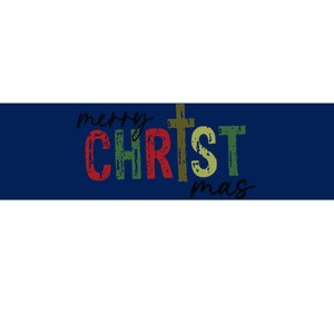 Merry Christmas Christan Cross Bumper Sticker