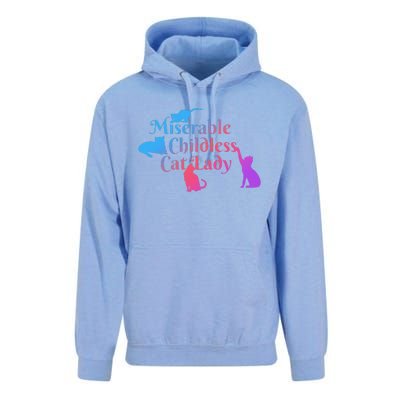 Miserable Childless Cat Lady Funny Apparel Unisex Surf Hoodie