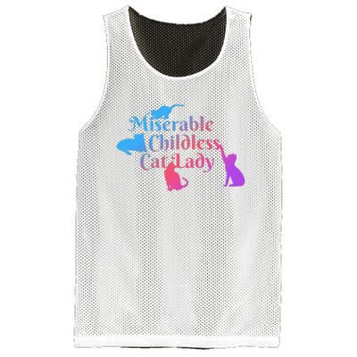 Miserable Childless Cat Lady Funny Apparel Mesh Reversible Basketball Jersey Tank