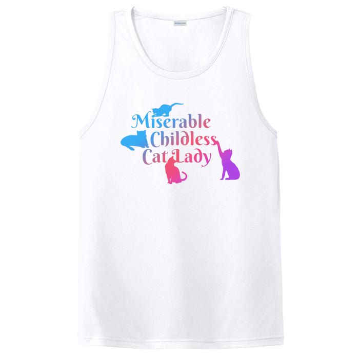 Miserable Childless Cat Lady Funny Apparel PosiCharge Competitor Tank