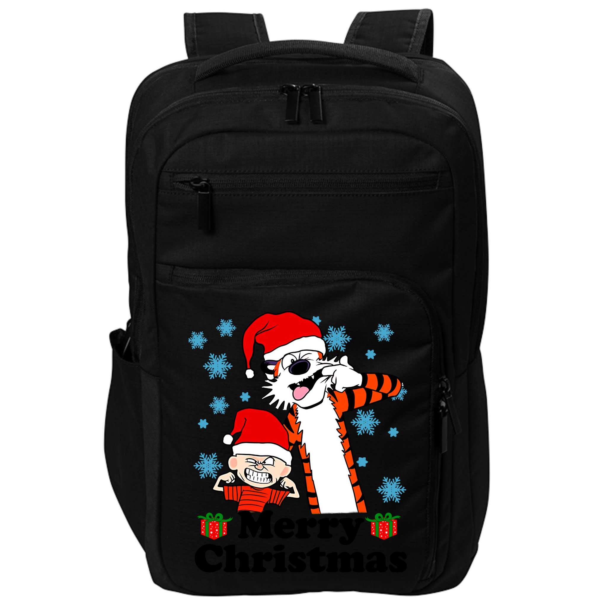 Merry Christmas Calvin Hobbes Christmas Box Funny Trending Friend Impact Tech Backpack
