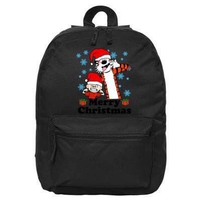 Merry Christmas Calvin Hobbes Christmas Box Funny Trending Friend 16 in Basic Backpack