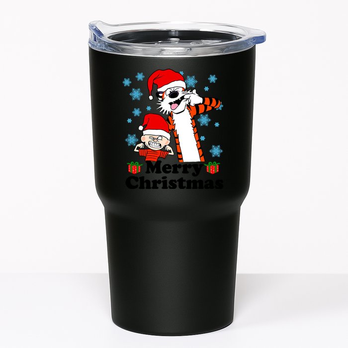 Merry Christmas Calvin Hobbes Christmas Box Funny Trending Friend Tumbler