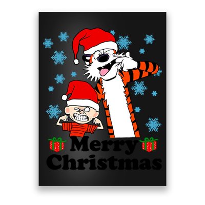Merry Christmas Calvin Hobbes Christmas Box Funny Trending Friend Poster